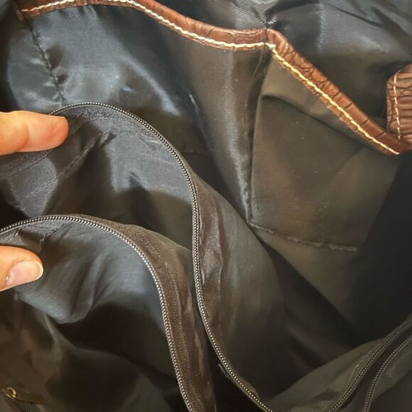 Tapestry brocade paisley gold brown fall colors shimmer purse bag - Picture 7 of 13